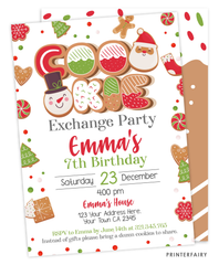 Christmas Cookie Exchange Birthday Invitation