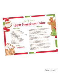 Christmas Cookie Recipe Exchange Card
