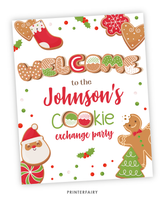 Christmas Cookie Exchange Welcome Sign