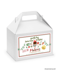 Elf Christmas Eve Box Label