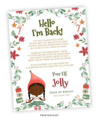 Christmas Elf Arrival Letter