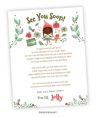 Christmas Elf Goodbye Letter