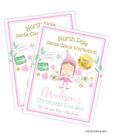 Elf Arrival Christmas Eve Box Label & Sign