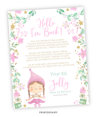 Elf Arrival Letter "Hello, I'm Back!"