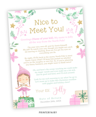 Elf Arrival Letter "Nice to Meet You"