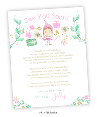 Elf Goodbye Letter "See You Soon!"