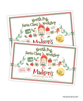 Elf Christmas Eve Box Label