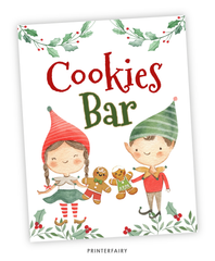 Christmas Birthday Cookies Table Sign