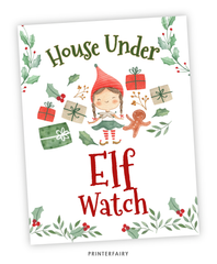 Christmas Elf Surveillance Notice Sign