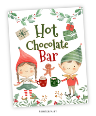 Christmas Birthday Hot Cocoa Bar Sign