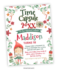 Elf Christmas Time Capsule