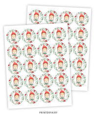 Elf Christmas Cupcake Toppers