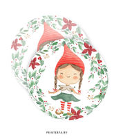 Elf Christmas Cupcake Toppers
