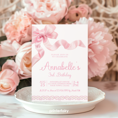 Coquette Birthday Party Invitation