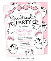 Coquette Ghost Spooktacular party Invitation