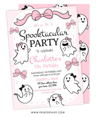 Coquette Ghost Spooktacular party Invitation