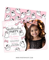Coquette Ghost Spooktacular party Invitation with Photo