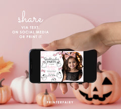 Coquette Ghost Spooktacular party Invitation with Photo