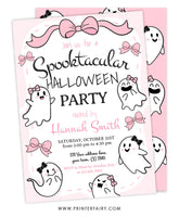Coquette Ghost Spooktacular Halloween Party Invitation