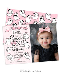 Coquette Ghost Spooky One Invitation with Photo