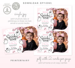 Coquette Ghost Spooky One Invitation with Photo