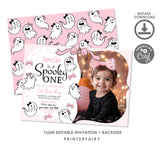 Coquette Ghost Spooky One Invitation with Photo