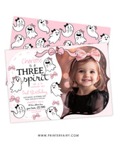 Coquette Ghost Three Spirit Invitation with Photo