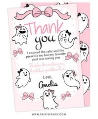 Coquette Ghost Thank You Cards