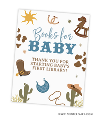 Cowboy Baby Shower Books for Baby