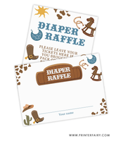Cowboy Baby Shower Diaper Raffle