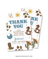 Cowboy Baby Shower Favor Tags