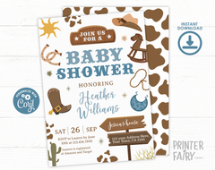 Cowboy Baby Shower Invitation