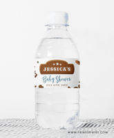 Cowboy Baby Shower Water Bottle Label
