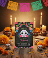 Día de los Muertos Birthday Party Invitation