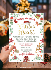 Digitale Flyer Vorlage Weihnachtsmarkt