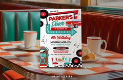 Diner Birthday Party Invitation
