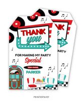 Diner Party Favor Tags