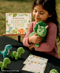 Dinosaur Adoption Sign & Certificate