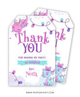 Dragon Birthday Party Thank You Tags