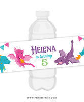 Dragon Water Bottle Label
