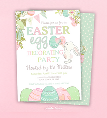 Easter Egg Decorating Party Invitation