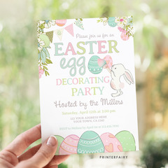 Easter Egg Decorating Party Invitation