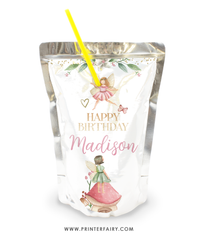 Fairytale Party Drink Pouch Labels