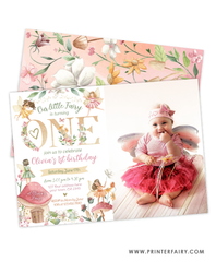 Fairytale First Birthday Invitation with photo