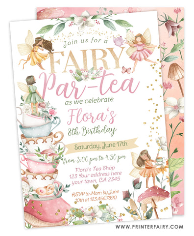 Fairytale Par-tea Birthday Invitation