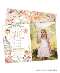 Fairytale Par-tea Birthday Invitation with Photo