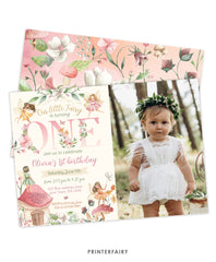 Fairytale First Birthday Invitation with Photo
