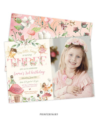 Fairytale Third Birthday Invitation with Photo