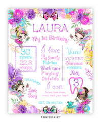 Fairy First Birthday Board