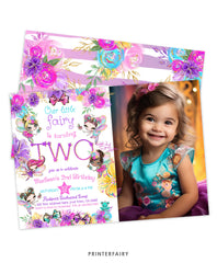 Fairy Second Birthday Party Invitation with Photo